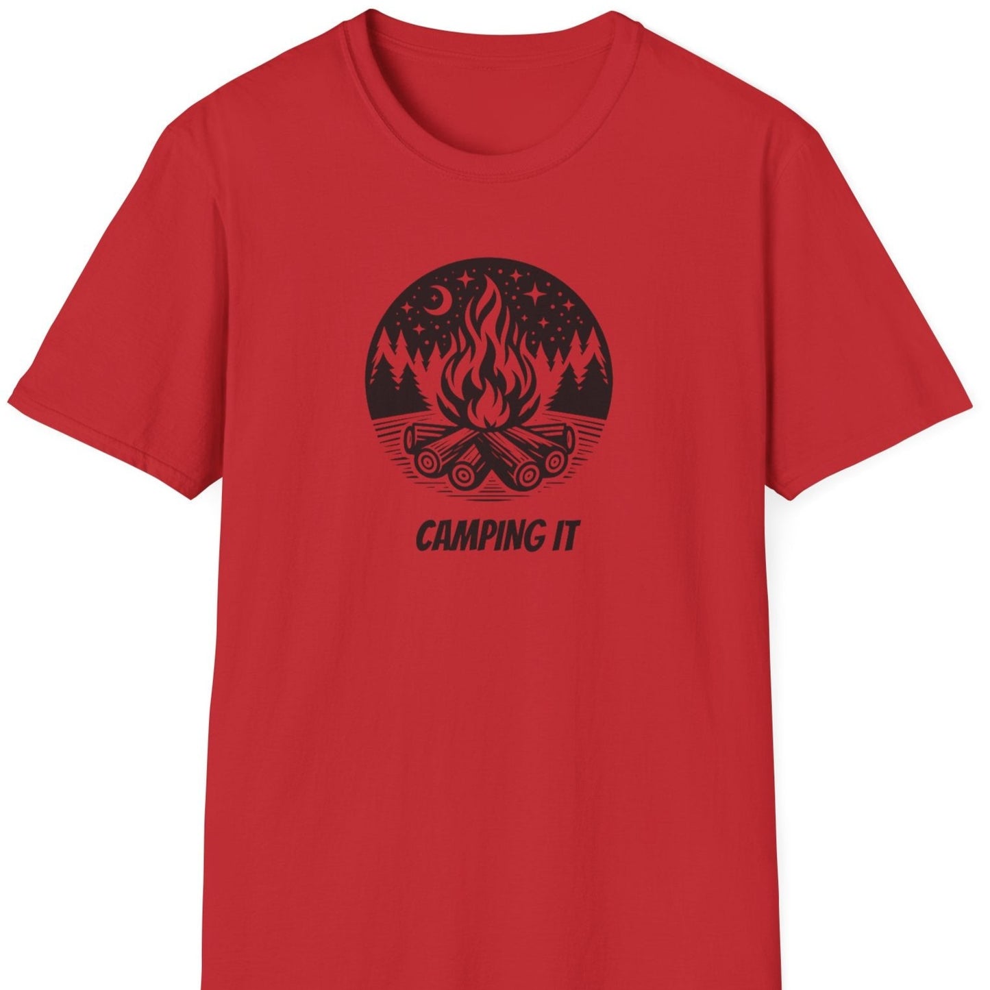 Photo of red camping t shirt