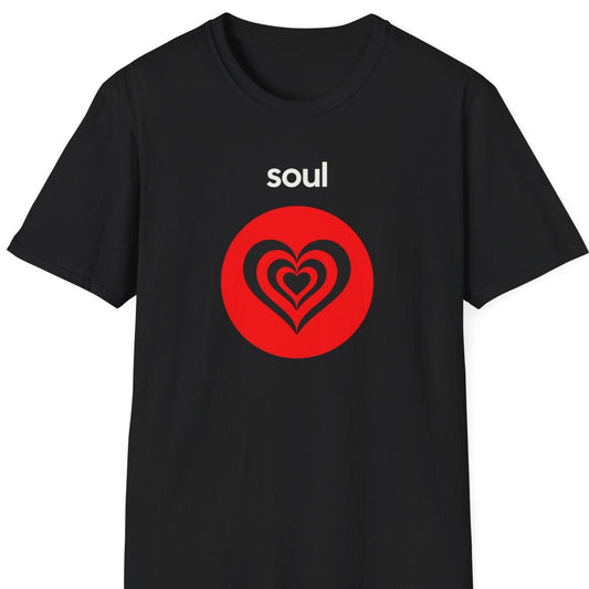 a black music t shirt saying 'soul'