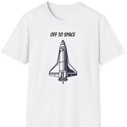 photo of white space ship T shirt 